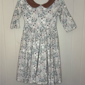 Ollie Jay Charming Floral Girls Twirl Dress